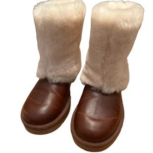UGG Brown Leather Boot- size 7